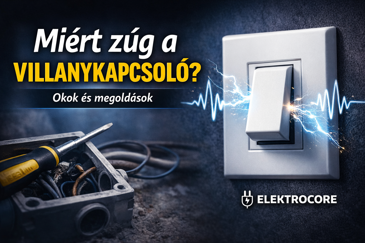 zúgó villanykapcsoló elektromos hiba bemutatása lakásban