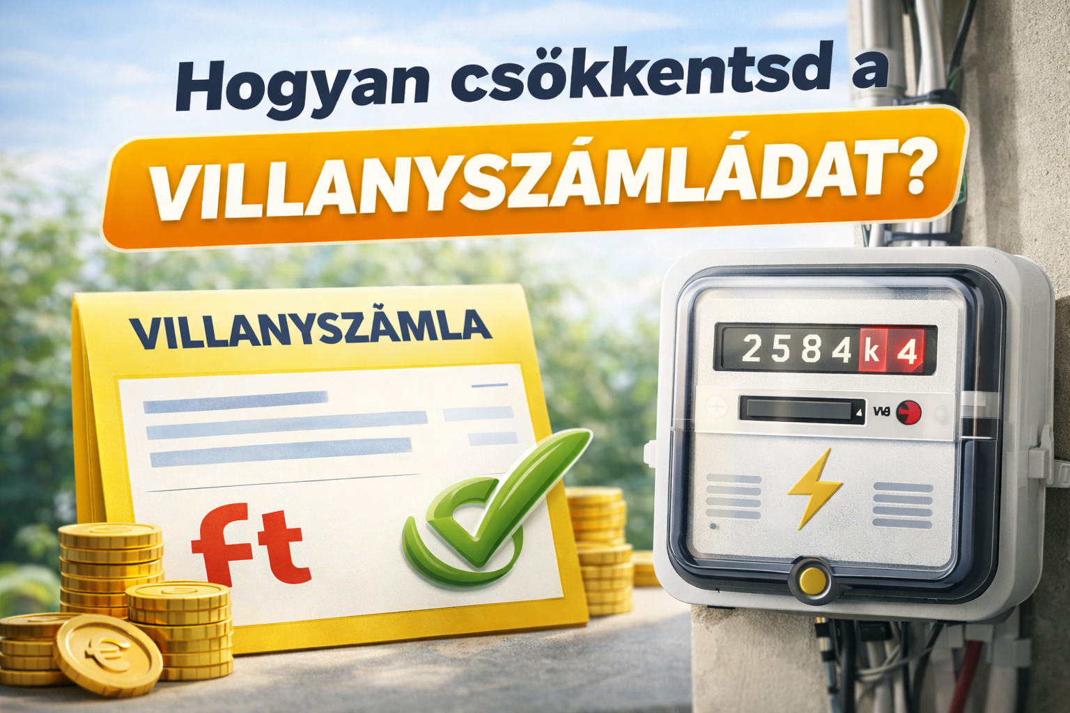 Villanyóra és sárga villanyszámla – spórolás otthon