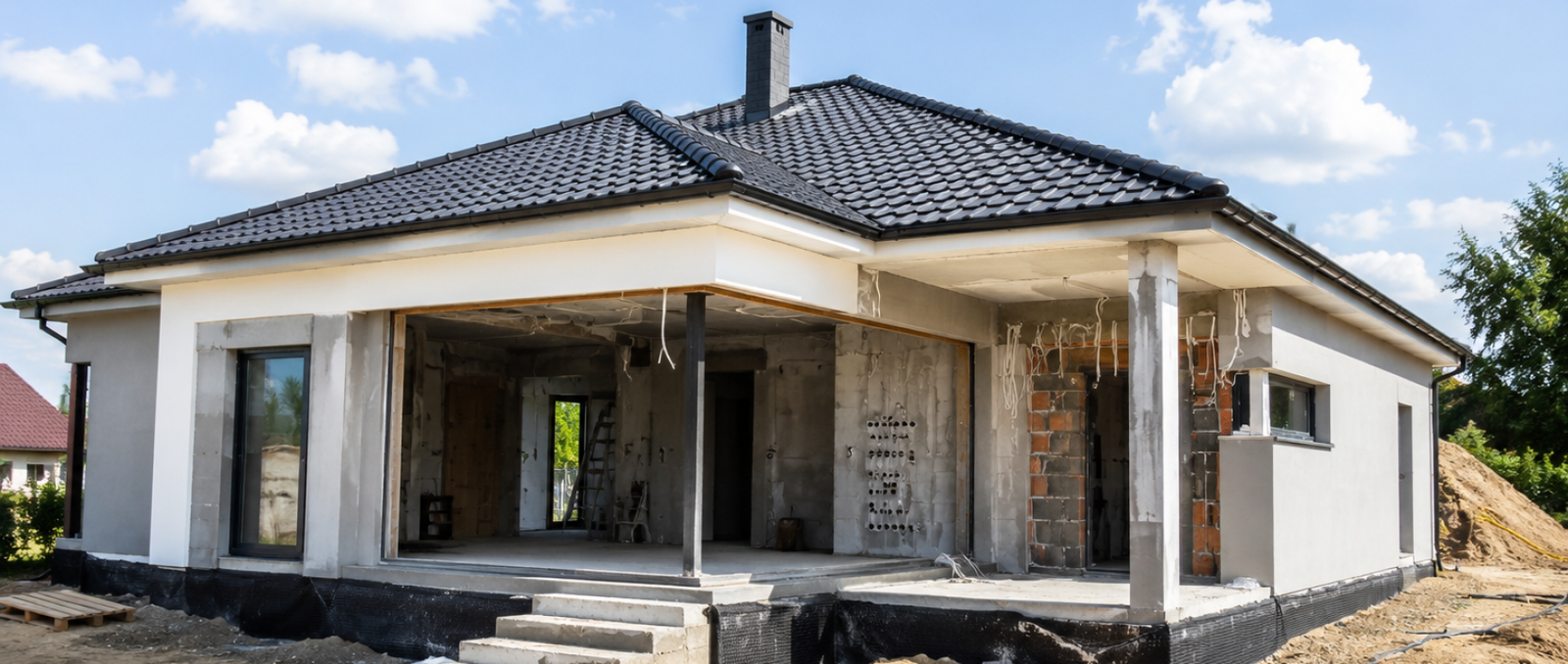 Új ház villanyszerelés modern elektromos hálózattal